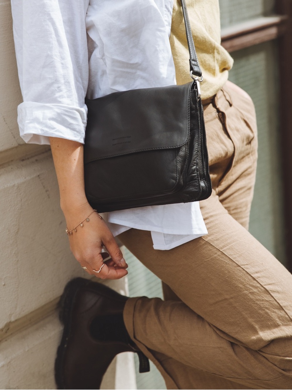 still nordic leather crossbody bag